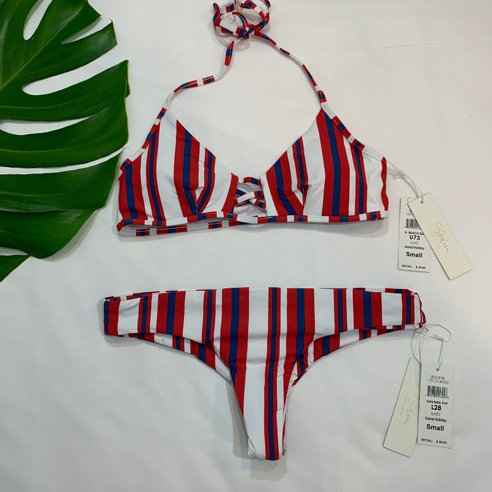 NWT 2PC B. Swim‎ Bikini Top + Bottom 4th of July